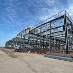 Anti Fire Prefab Steel Frame House , Industrial Steel Frame Building Factory
