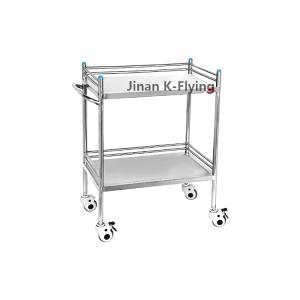 China Mute Casters One Handle Medical Trolley Cart 100*50*88cm factory