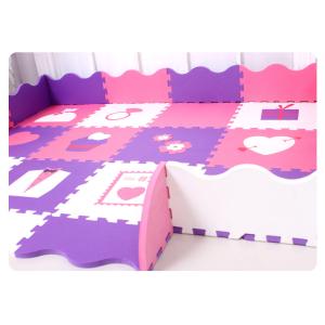 Non-Toxic Eva Puzzle Foam Playmat With Rails New Desgin