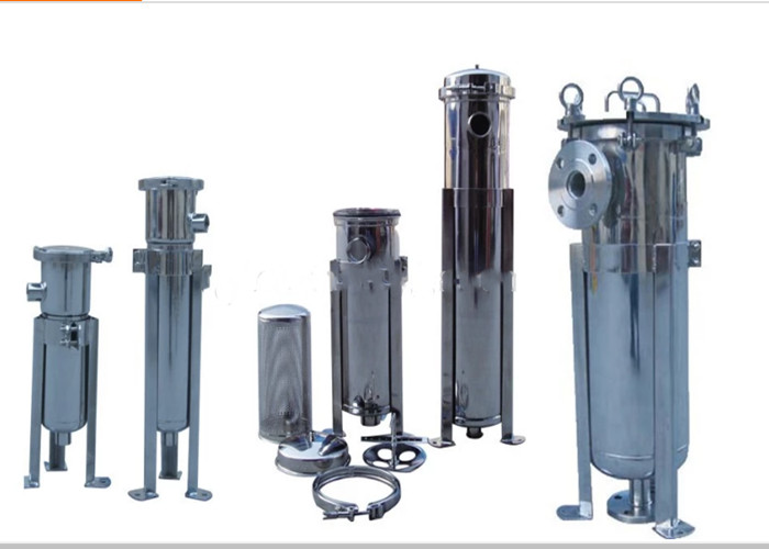 High Flow Rate Multi Cartridge Filter Housing , SS Water Filter Housing
