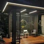 4x4m Chinese Style Gazebo Outdoor Courtyard Flat Roof Aluminum Pavilion