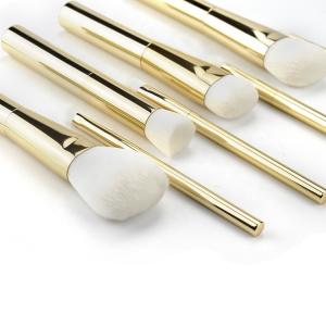 Professional 8pcs Individual Makeup Brushes Set Gold 35mm Ferrule