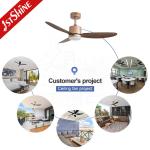 Energy Saving and 52 inch LED Ceiling Fan with Remote Control Simple Rose Gold