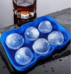 Ice Cream Makers Stocked 6 Cavity Food Grade Silicone Ice Cube Ball Tray Mold