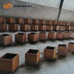 Corten Large Outdoor Metal Decorative Planter Rectangular Metal Wall Planter