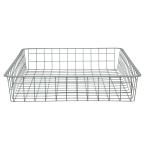 Silver Chrome Finish Wire Grid Baskets Shelving 8 - Basket Shelving Unit