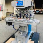 1500times/hr Rotary Printing Machine 6 Color Pad Printing Machine With Conveyor