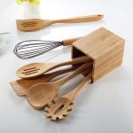 Bamboo Fancy Vintage Wood Desk Organizer Holder Stand Heat Resistance