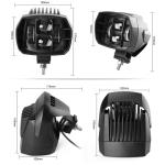 5 inch 35W LED Work Light High-Low Beam 12V 4x4 Offroad Boat Truck SUV ATV