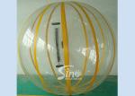 Colorful strips PVC inflatable water hamster ball for walking on water ball fun