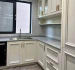 American Style Kitchen Storage Cupboard Cabinet Prefab Storage Solid Wood