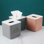 159g Plastic PP Square Bedroom Paper Tissue Box Non Burr 13cm