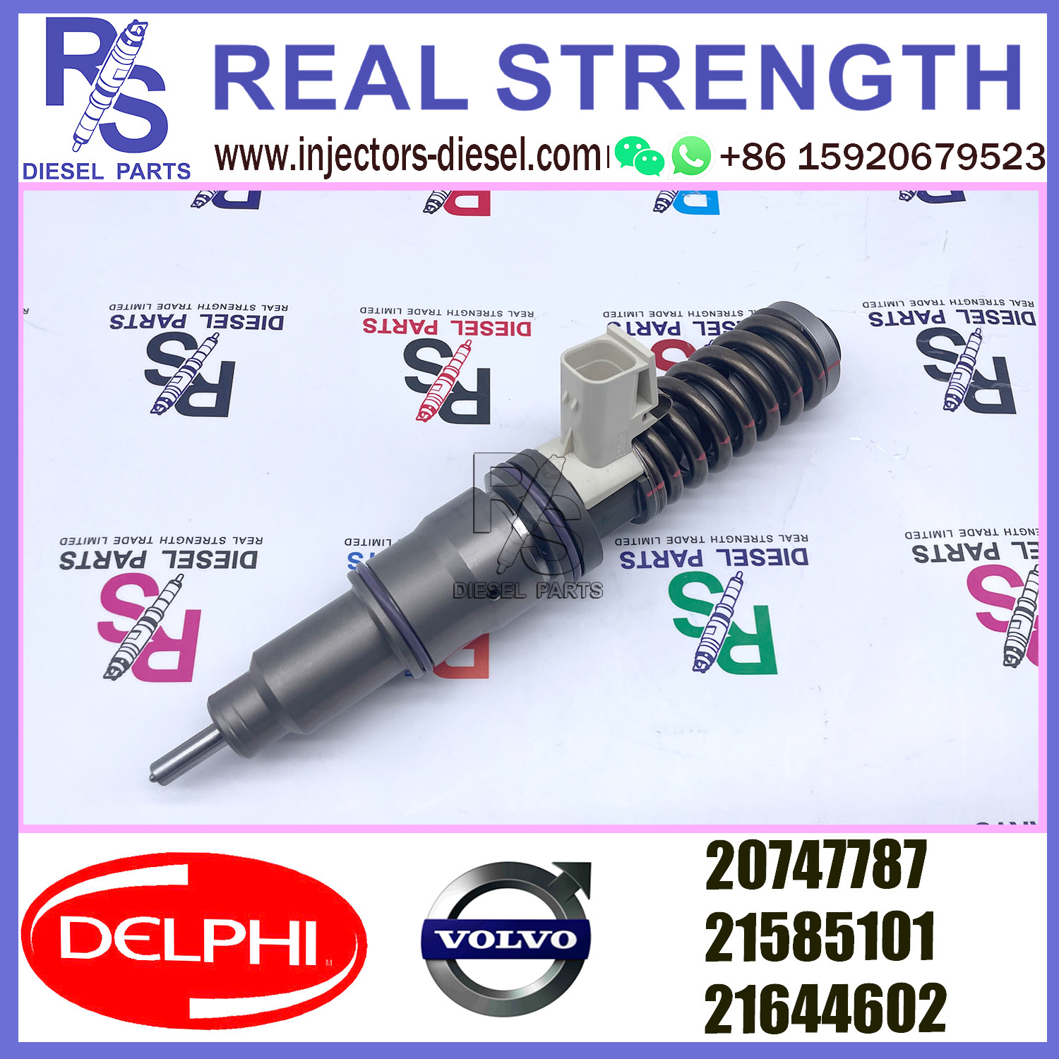 DELPHI 4pin 20747787 21585101 Diesel pump Injector V-O-L-V 20747787 21585101 21644602 for RVI MD11 3503 & 3503 EURO 4