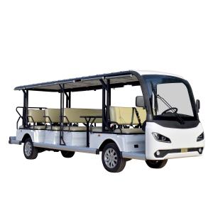 China 72V Lithium Battery Electric Vehicle Shuttle Bus 18 Passenger Open Buses For Sightseeing factory