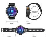 K65 Outdoor Sport Smart Watch With 1.43inch Amoled Screen Flashlight For Android