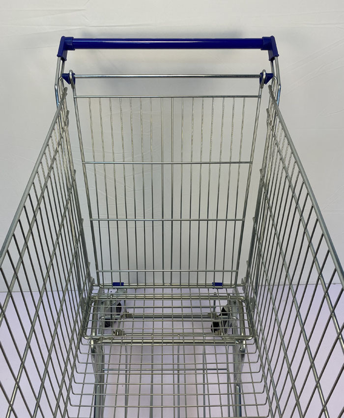 240L Powder Coated Grocery Shopping Trolley Carbon Steel Q195 Retail Shopping Trolley