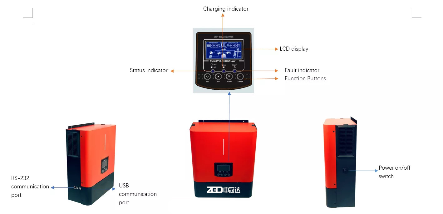 Home Energy System 230V Single Phase Solar Inverter For Commercial Rooftop