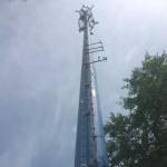 100ft Monopole Steel Tower Mobile Cell Phone Tapered / Flanged