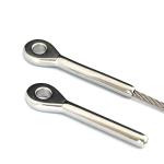 Polished Eye Terminal in Stainless Steel AISI316 or AISI304 with Long-Lasting