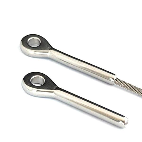 Polished Eye Terminal in Stainless Steel AISI316 or AISI304 with Long-Lasting