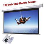 Wholesale Low Cost Electric Projector Screen 120inch HD Projection Screens 16:9