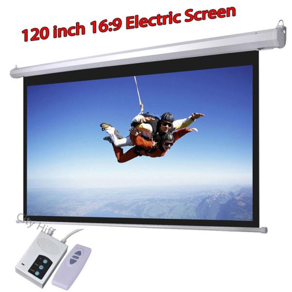 Wholesale Low Cost Electric Projector Screen 120inch HD Projection Screens 16:9