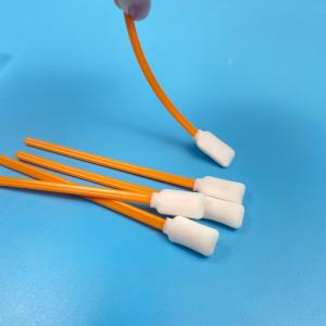 Multi Purpose 5 Inch Cleaning Swabs Orange Rectangular Foam Tips Durable PP