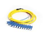 12 Cores Fan Out Fiber Optic Pigtail Waterproof , SC PC Pigtail For Couples