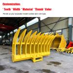 Heavy Duty Tilting Excavator Rake Bucket , Durable Excavator Sieve Rake Bucket