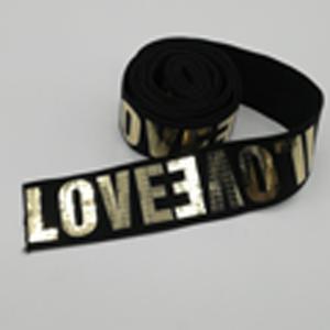 China Letters Printing Decorative Elastic Bands 38mm Width 100% Polyester Material factory
