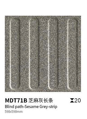 Gray Yellow Scratch-resistant Blind Path Tile and Floor Paving Tiles For Square 600x600mm Blind Spot And Blind Strip