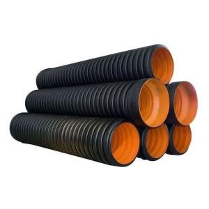 High Density HDPE Twin Wall Drainage Pipe DN200 To 1800mm