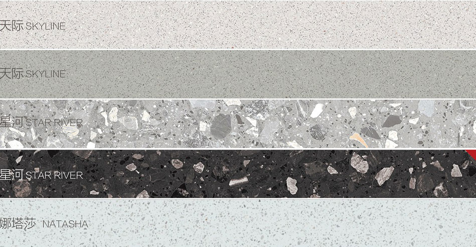 Light Gray 60x120cm Outdoor Terrazzo Floor Durable Porcelain Decoration Tiles For Backyard