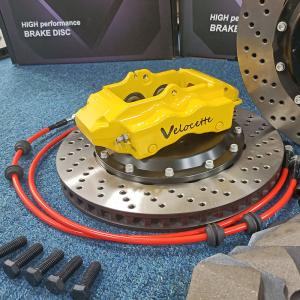 China Velocette 18Z 4 Pistons Car Disc Brake Caliper Aluminum Alloy factory