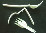 white color length 145 mm folding plastic fork Instant noodles, fruit fork