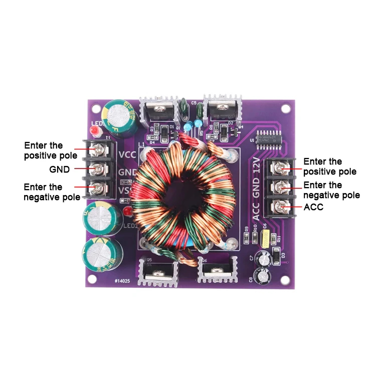 12V Input Voltage Industrial DC-DC Converter with Dual Power Board Mount Amplifier