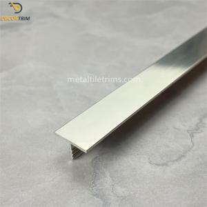 China Floor Tile Accessories Silver Edge Trim , Alloy 6063 Material Tile Metal Corner factory