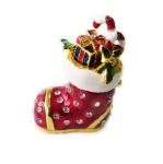 Christmas Shoe Fashion Metal Jewelry Box