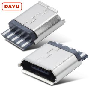 5 Pin Micro USB Female Connector Plain Style With Charging Function