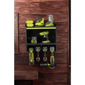 Garage Wall Mount Floating Shelf Set for Workshop Shed Pegboard Tool Cabinet