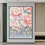 Hand Painted Customized Modern Textured Canvas Oil Painting showcasing Beautiful