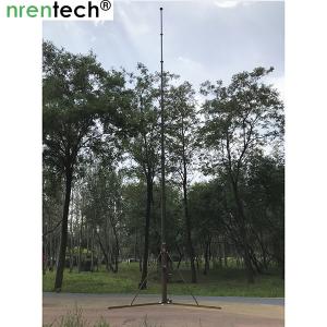 China 12m crank manual telescopic mast, crank antenna mast, telescpic mast, manual mast, aluminum telescopic mast factory
