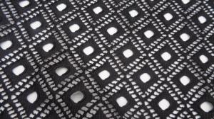 China Lace Hollow Fabric 90% Polyester 10% Spandex 250 Gsm Elastic 150 Cm factory