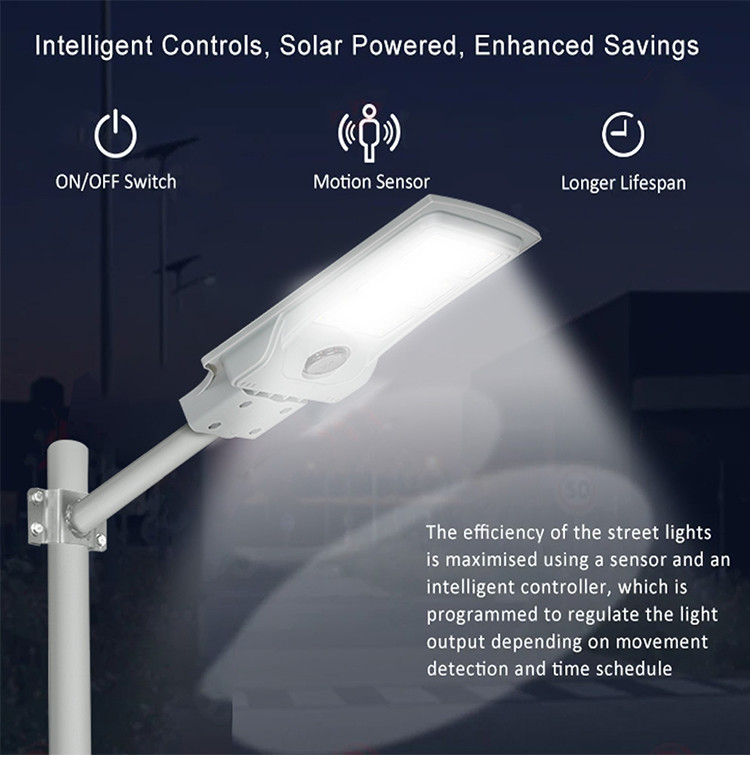 SMD 2835 Integrated LED Street Lamp All In One IP65 Outdoor 50w 100w 150w 200w 300w 2000 Watt Solar Street Light