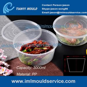 China 3000ml pp large round thin wall plastic serving bowls mould/ plastic salad bowls mold factory