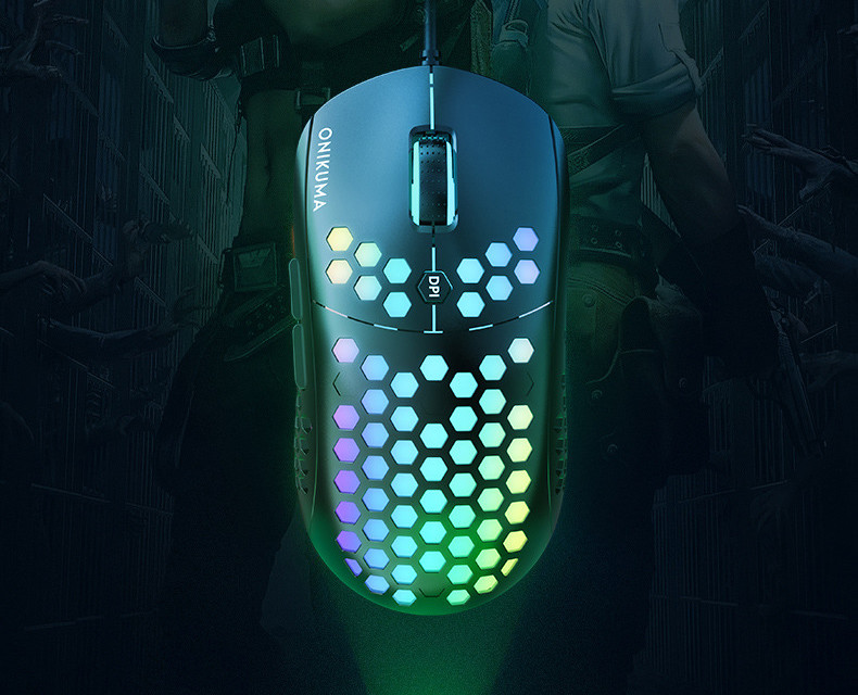 6400DPI Combatwing W903 RGB Gaming Mouse With Para Cord