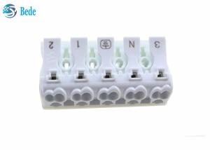 China 5 Poles Push In Wire Terminal Block Lever Nuts Universal Wire And Cable Connector 300V 15A on sale