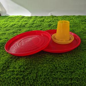 China Circular Plastic Chicken Feeding Tray for Long Life span Breeding Chickens factory