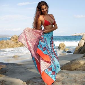 China Microfiber Two Side Printed Beach Towel Quick Dry Sand Free Proof Recycled Beach Towel factory