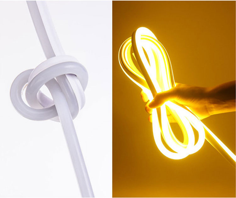 80LM/W Flexible Silicone Led Strip 8x16mm 24V Silicone Led Neon Rope Light
